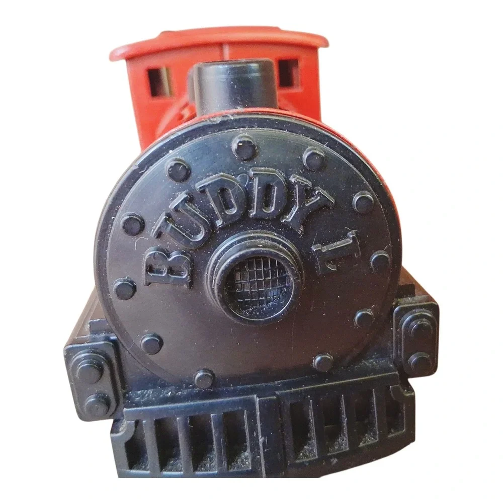 Vintage 1978 Buddy L Train Locomotive‎ Engine Red Black Plastic Toy RR